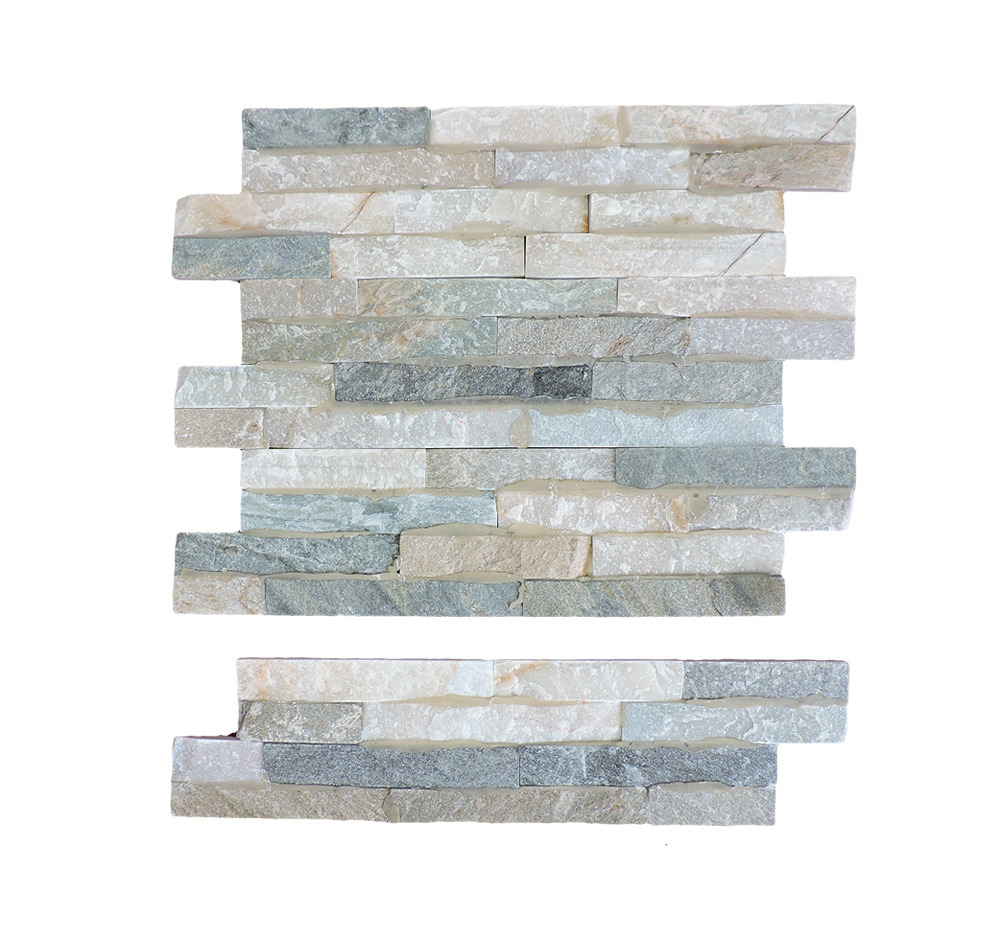 Ubin Slate Alami/Lepuh Alpine Batu/Panel Slate Lembar Batu Alam/Kontras Abu -abu dan Kuning